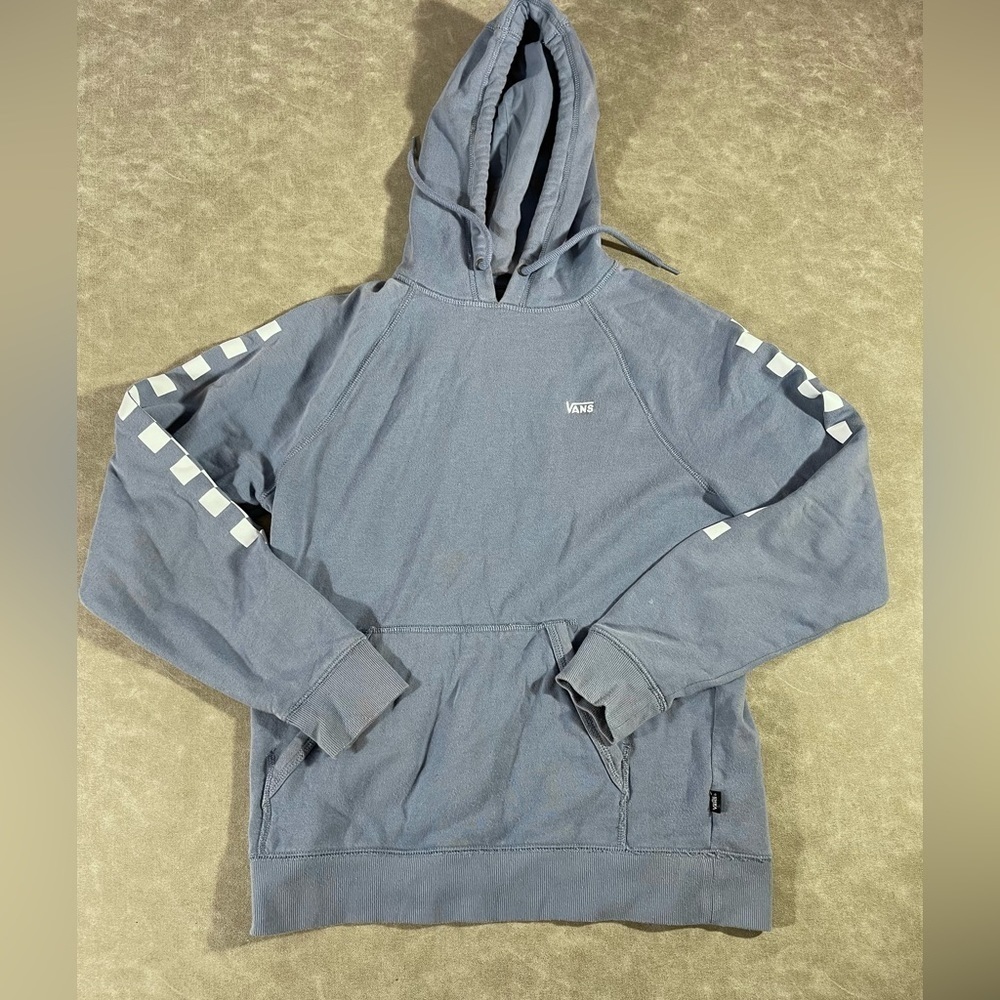 Vans Off the Wall Versa Blue Pullover Checkered Men’s Hoodie Size S